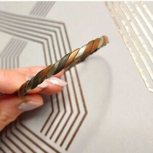 Twisted Silver & Copper Bracelet
